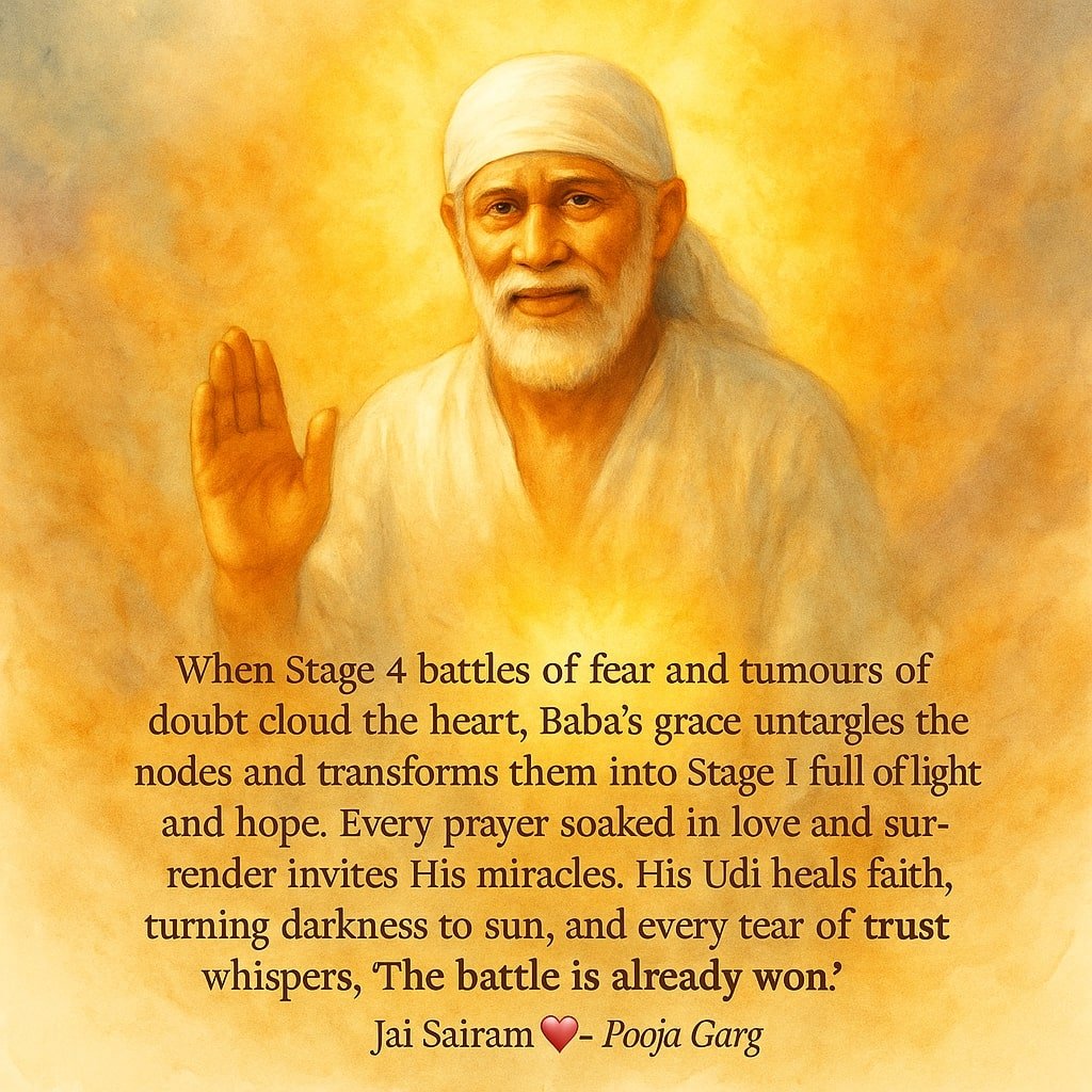 Sai Baba Blessings For Cancer Cure